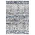 thumbnail image 1 of SAFAVIEH Jericho Rowan Striped Polyester Shag Area Rug, Navy/Ivory, 10' x 14', 1 of 8