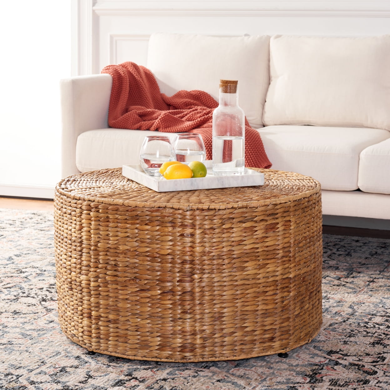Safavieh wicker coffee table deals
