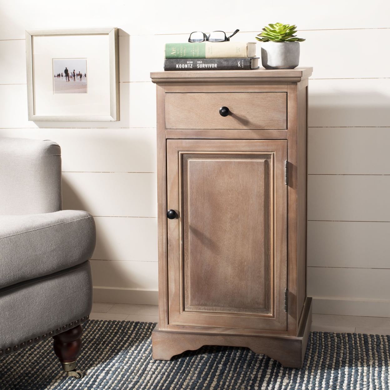 Transitional Gray 16'' Freestanding Office Storage Cabinet
