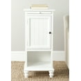 thumbnail image 1 of SAFAVIEH Jezabel One Cabinet End Table w/ Pull Out Tray, White, 1 of 5