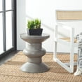 thumbnail image 1 of SAFAVIEH Jiraiya Outdoor Patio Concrete Accent Stool, Dark Grey, 1 of 8