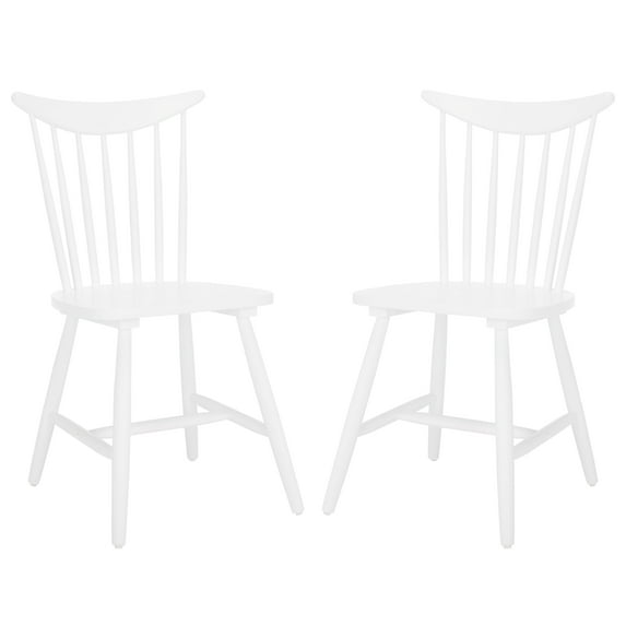 SAFAVIEH Jodan Contemporary Dining Chair, White, Set of 2 (21.1 in. W x 18.5 in. D x 33.7 in. H)