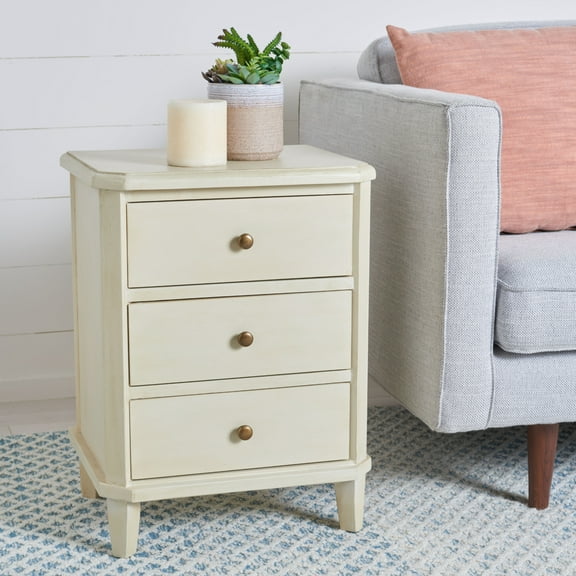 SAFAVIEH Joe End Table With Storage Drawers Barley