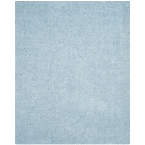 SAFAVIEH Joella Solid Plush Polyester Shag Area Rug, Light Blue, 8' x 10'