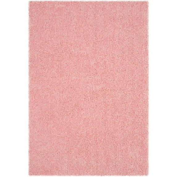 SAFAVIEH Joella Solid Plush Polyester Shag Area Rug, Pink, 4' x 6'