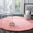 thumbnail image 1 of SAFAVIEH Joella Solid Plush Polyester Shag Area Rug, Pink, 5' x 5' Round, 1 of 12