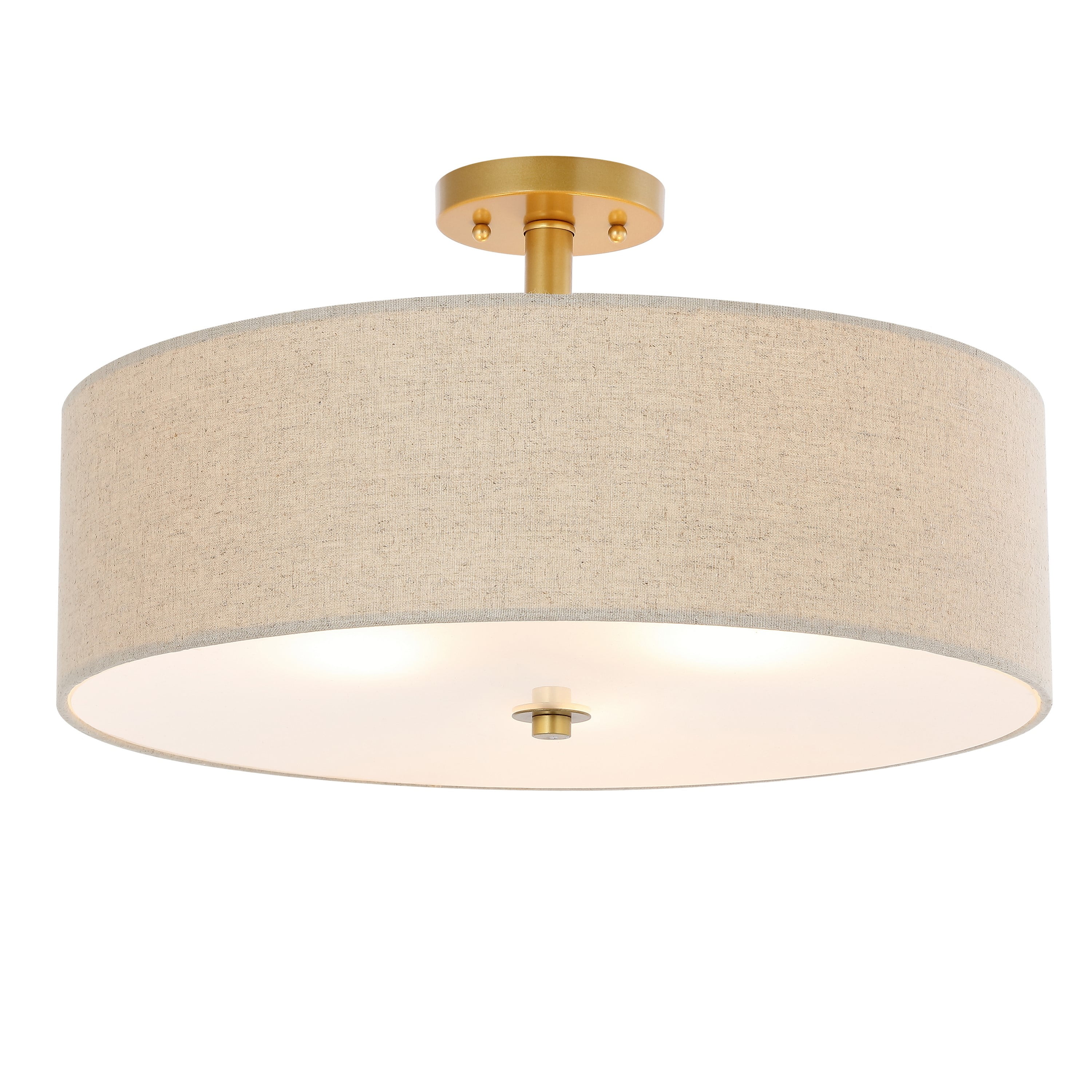 Safavieh, Modern 3-Light Gold Iron Mount Light, 20 in. - Walmart.com