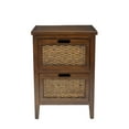 thumbnail image 1 of SAFAVIEH Jonah Country Rustic Two Drawer End Table, Dark Teak, 1 of 5