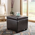 thumbnail image 1 of SAFAVIEH Jonathan Flip Top Ottoman Brown, 1 of 12