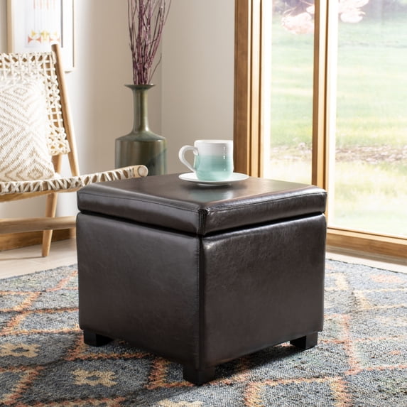 SAFAVIEH Jonathan Flip Top Ottoman Brown