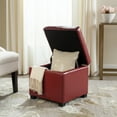thumbnail image 1 of SAFAVIEH Jonathan Flip Top Ottoman Red, 1 of 6