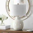 thumbnail image 1 of SAFAVIEH Jonie Solid Ceramic Table Lamp, Ivory, Set of 2, 1 of 4