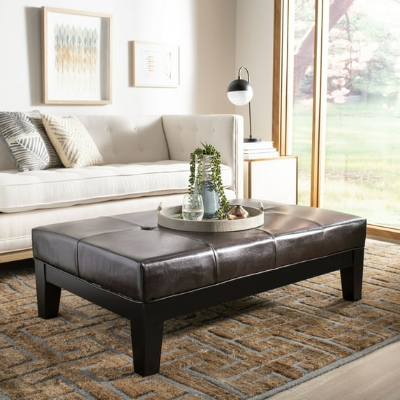 SAFAVIEH Jordan Cocktail Ottoman Brown