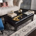 thumbnail image 1 of SAFAVIEH Jordan Modern Glam Tufted Cocktail Ottoman, Black, 1 of 11
