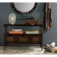 thumbnail image 1 of SAFAVIEH Joshua Industry Rustic Console w/ 3 Drawers, Antique Pewter/Dark Walnut, 1 of 5