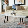 thumbnail image 1 of SAFAVIEH Josiah Retro Rectangle Lacquer Coffee Table, White/Dark Brown, 1 of 8