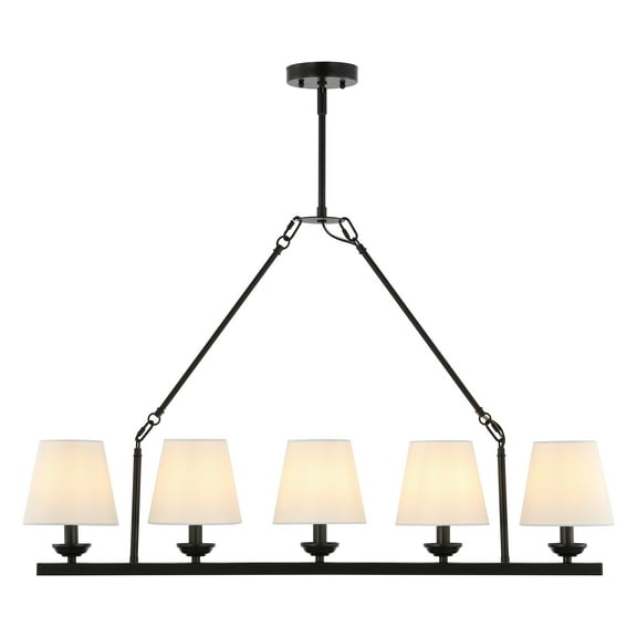 SAFAVIEH Josphete 5-Light Modern Black Iron Chandelier