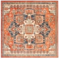 thumbnail image 1 of SAFAVIEH Journey Abram Medallion Area Rug, Rust/Navy, 6'7" x 6'7" Square, 1 of 9
