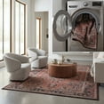 thumbnail image 1 of SAFAVIEH Journey Ethelinda Oriental Machine Washable Area Rug, Navy/Red, 6'7" x 9', 1 of 13