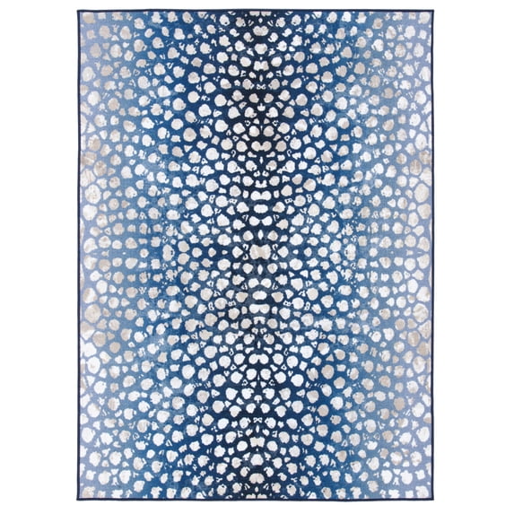 SAFAVIEH Journey Jancis Polka Dot Machine Washable Area Rug, Navy/Beige, 7'9" x 10'