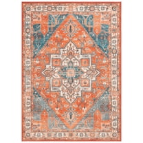 SAFAVIEH Journey Malandra Medallion Area Rug, Rust/Blue Ivory, 8'9" x 12'