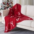 thumbnail image 1 of SAFAVIEH Joy To The World Throw Red / White, 1 of 6