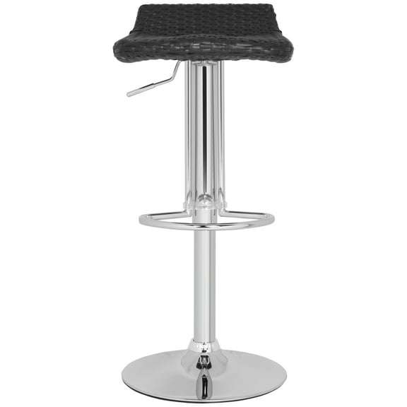 SAFAVIEH Juji Contemporary Swivel Bar Stool, Black