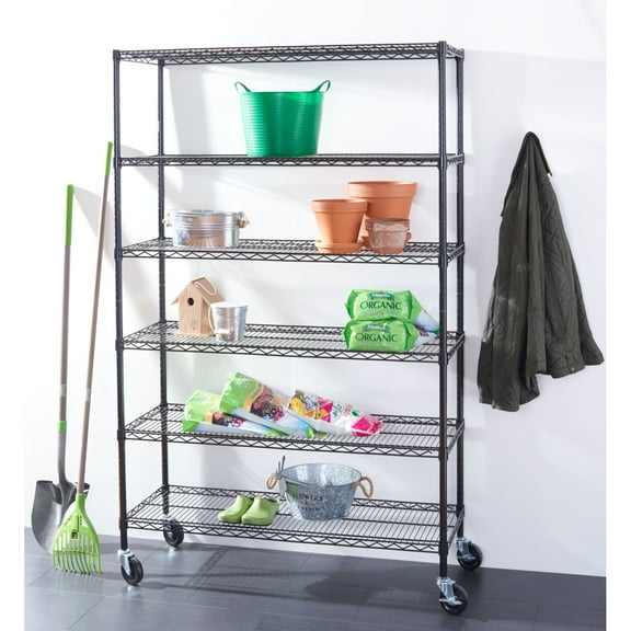 SAFAVIEH Juliet 6-Tier Heavy Duty Shelf Black