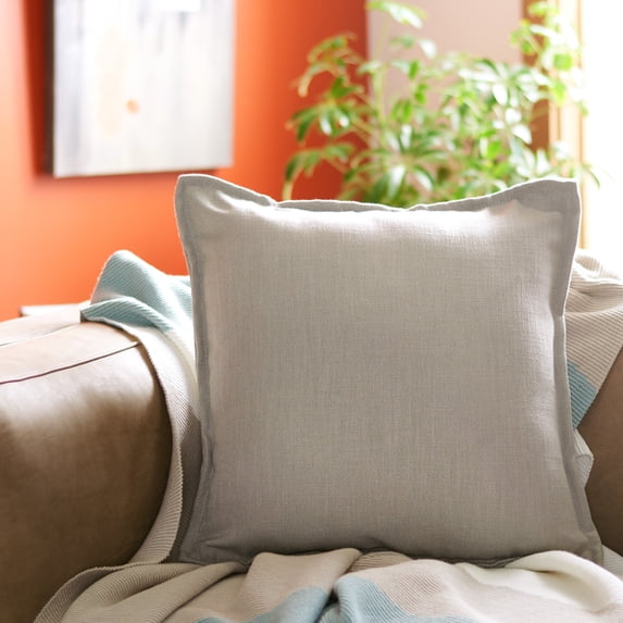 SAFAVIEH Jyana Solid Pillow, 18" x 18", Grey