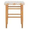 thumbnail image 1 of SAFAVIEH Kaleo Rectangle Backless Counter Stool, White/Natural, 1 of 11