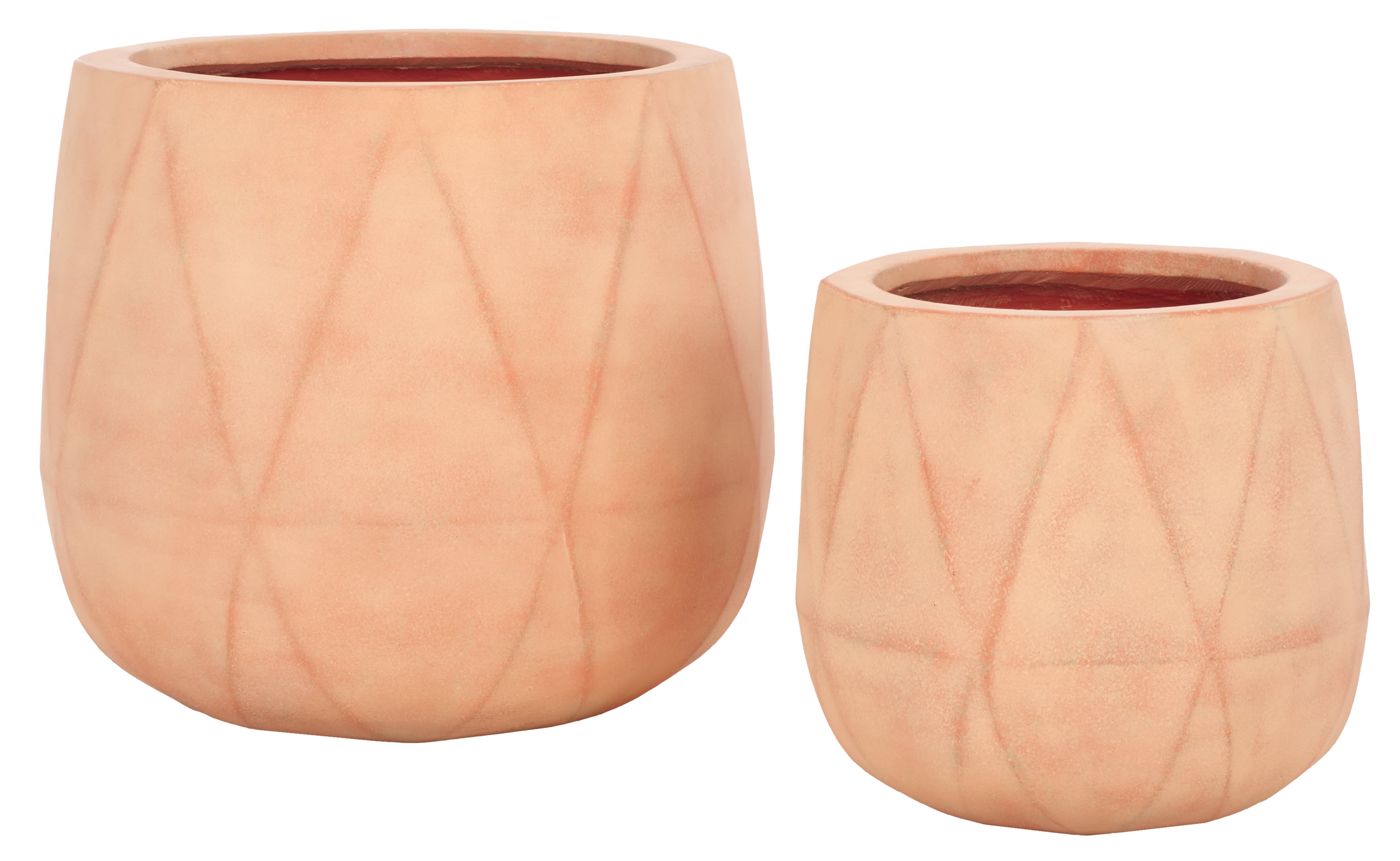Kane Terracotta Ficonstone Cylinder Planter Set