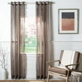 thumbnail image 1 of SAFAVIEH Kannon Grommet Curtain Window Panel, 52" x 84", Brown, 1 of 3