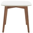 thumbnail image 1 of SAFAVIEH Karin.a Square End Table, White Ceramic Faux Marble/Walnut (20 in. W x 20 in. D x 18 in. H), 1 of 8