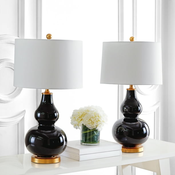 SAFAVIEH Karlen Table Lamp (Set of 2) Black / Gold