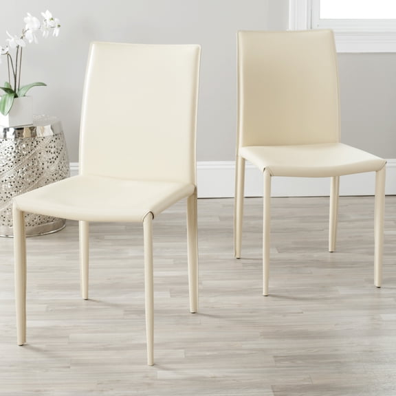 SAFAVIEH Karna Modern Fully Upholstered Dining Chair, Set of 2 (18.9 in. W x 22.8 in. D x 35.8 in. H)