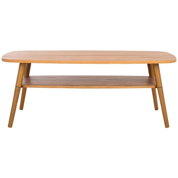 SAFAVIEH Karou Modern 2 Tier Wood Coffee Table, Oak