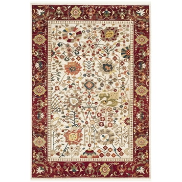 SAFAVIEH Kashan Vaska Oriental Area Rug, Ivory/Red, 6'7" x 9'