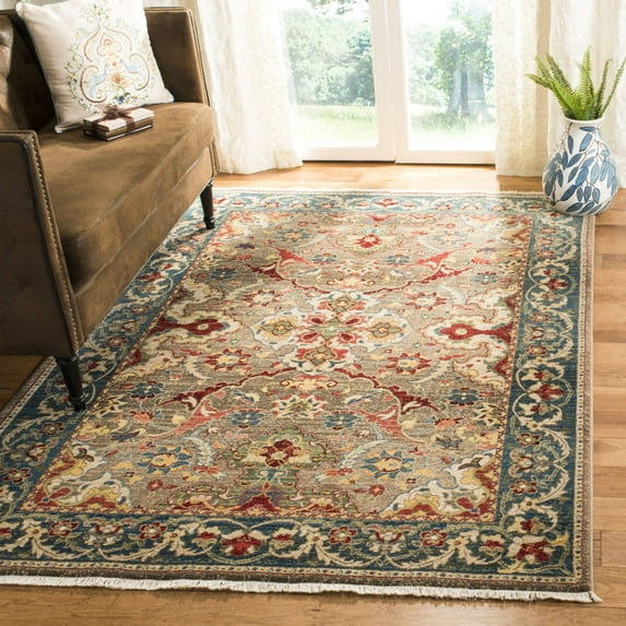 SAFAVIEH Kashan Collection KSN303G Blue / Tan Rug