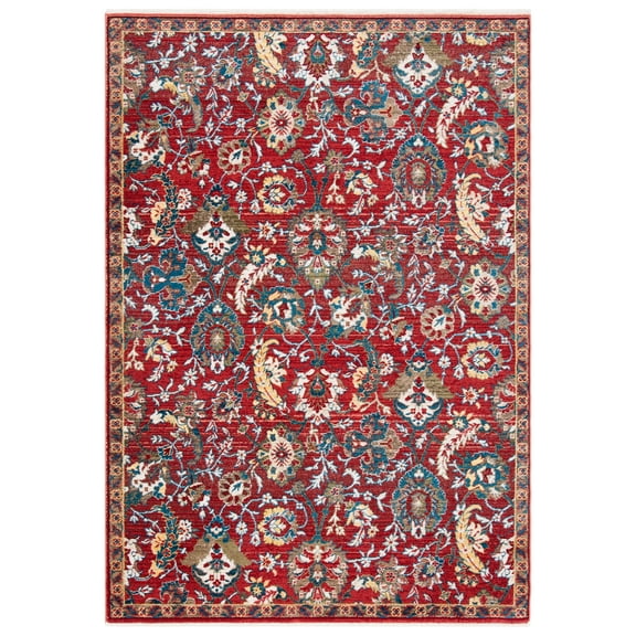 SAFAVIEH Kashan Isaija Medallion Area Rug, Rust/Ivory, 5'1" x 7'5"
