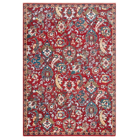 SAFAVIEH Kashan Isaija Medallion Area Rug, Rust/Ivory, 5'1" x 7'5"
