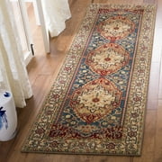 SAFAVIEH Kashan Jarrett Oriental Runner Rug, Ivory/Blue, 2'6" x 8'