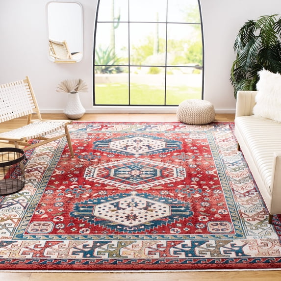 Safavieh Kashan Laura Bordered Area Rug, Rust/Ivory, 9' x 12'6"