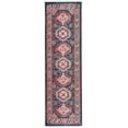 thumbnail image 1 of SAFAVIEH Kashan Laura Bordered Runner Rug, Blue/Ivory, 2'6" x 8', 1 of 8