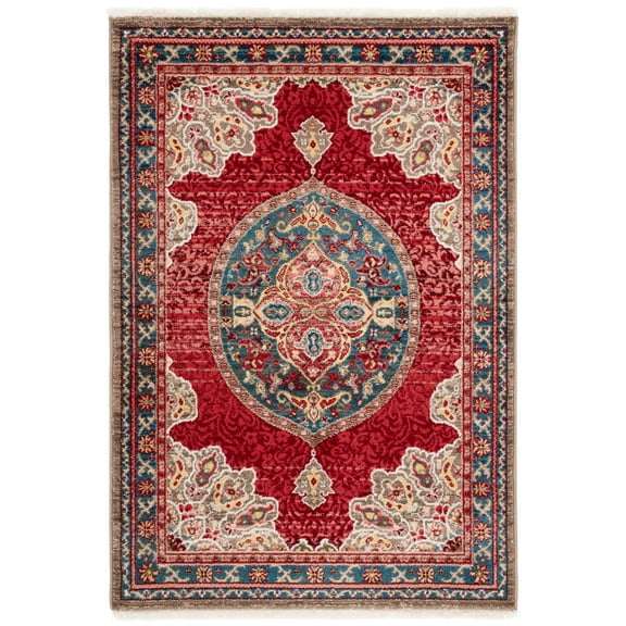 SAFAVIEH Kashan Mason Oriental Area Rug, Red/Blue, 4' x 6'