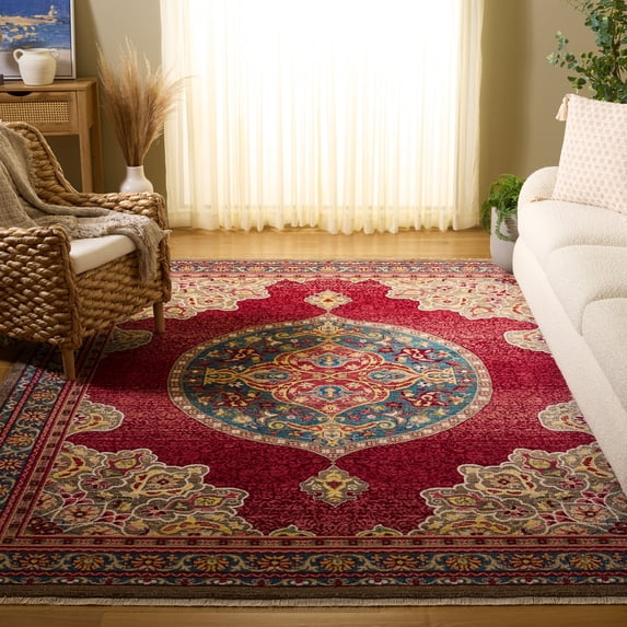 Safavieh Kashan Mason Oriental Area Rug, Red/Blue, 8' x 10'