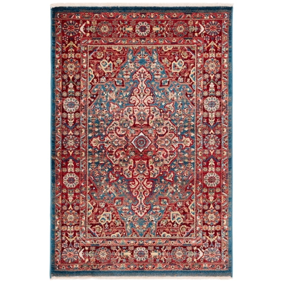 SAFAVIEH Kashan Pema Oriental Area Rug, Blue/Red, 4' x 6'