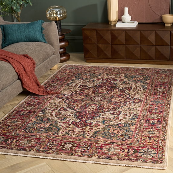 Safavieh Kashan Pema Oriental Area Rug, Ivory/Blue, 4' x 6'