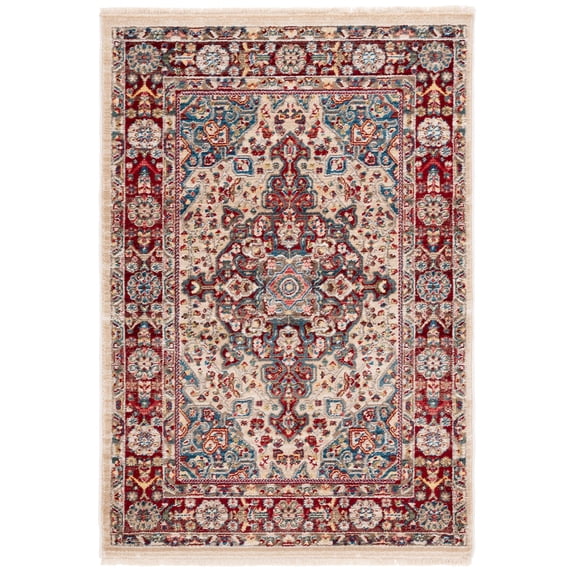 SAFAVIEH Kashan Pema Oriental Area Rug, Ivory/Red, 2'6" x 4'