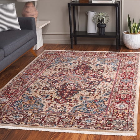 Safavieh Kashan Pema Oriental Area Rug, Ivory/Red, 6'7" x 9'