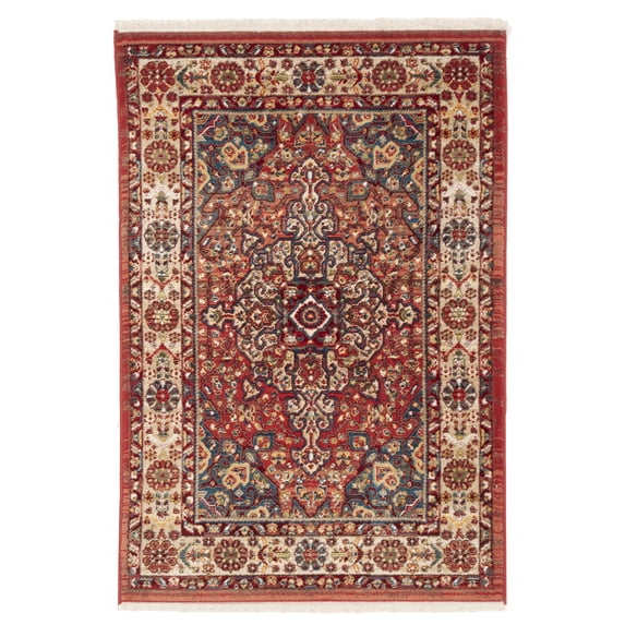 SAFAVIEH Kashan Pema Oriental Area Rug, Red/Ivory, 4' x 6'
